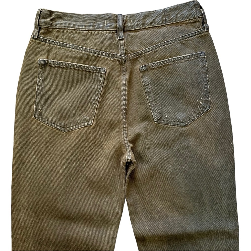 FREE PEOPLE Distressed Straight Leg Denim Jeans Brown Size 28 NWOT - Picture 6 of 10